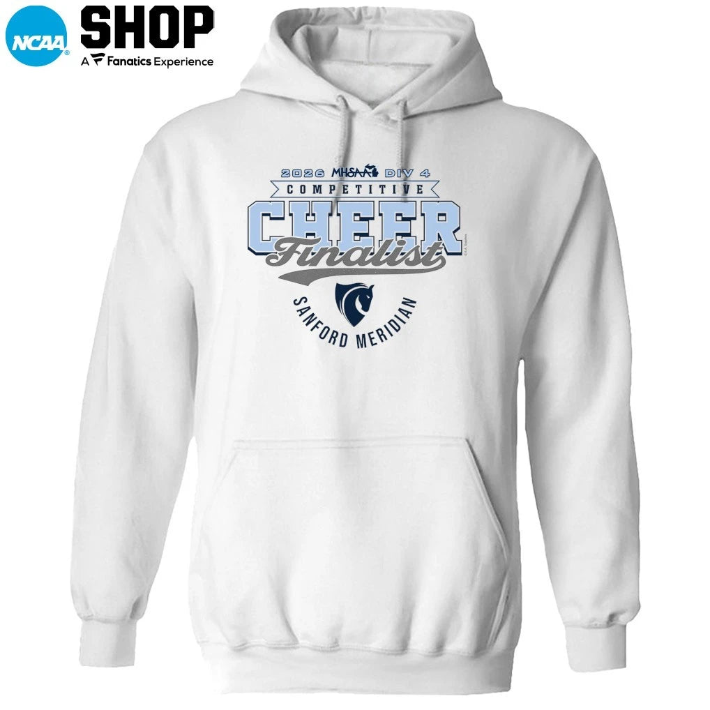 Sanford Meridian Mustangs 2026 MHSAA DIV 4 Competitive Cheer Finalist T-Shirt