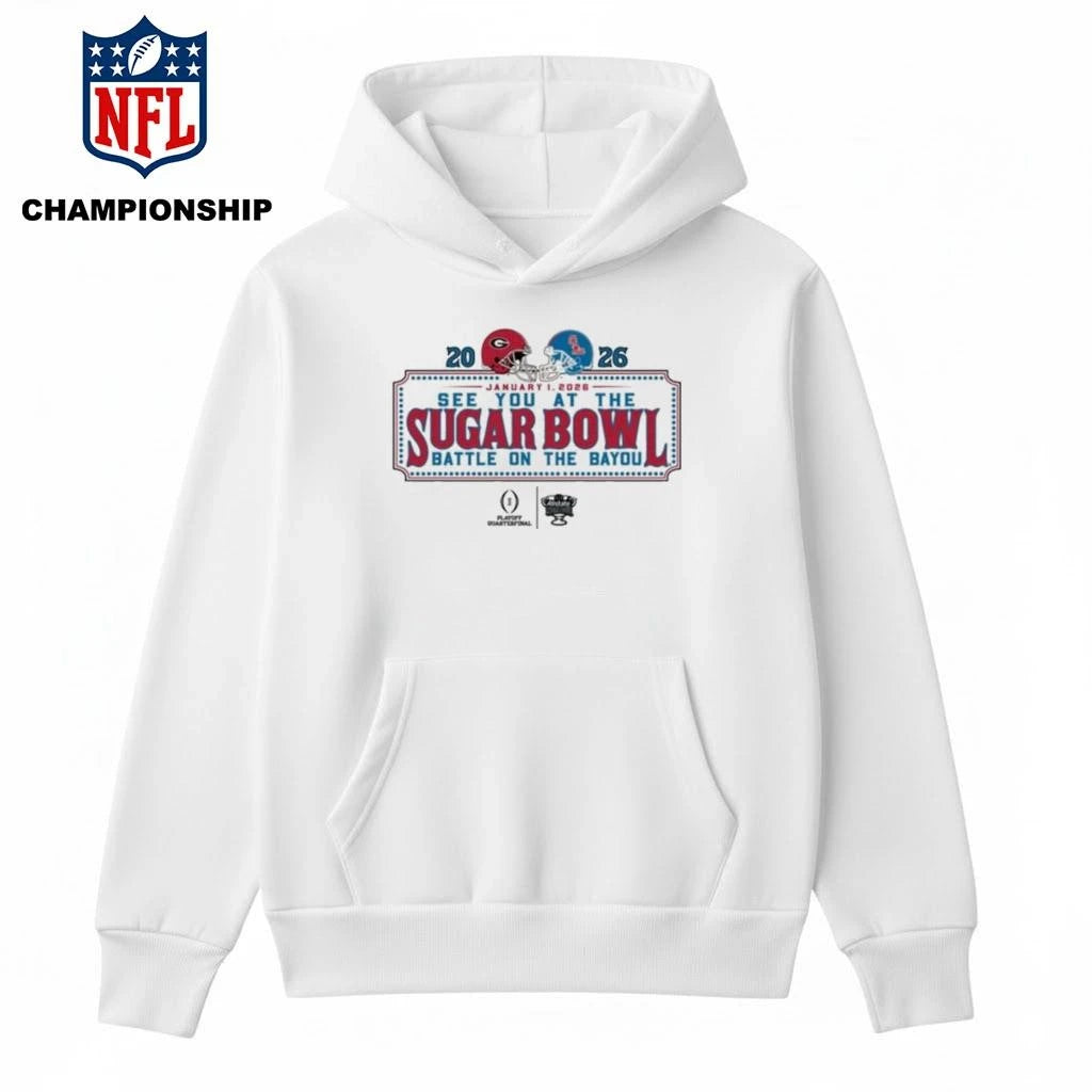 See You At The Sugar Bowl Dueling Helmet 2026 Georgia Vs Ole Miss Shirt