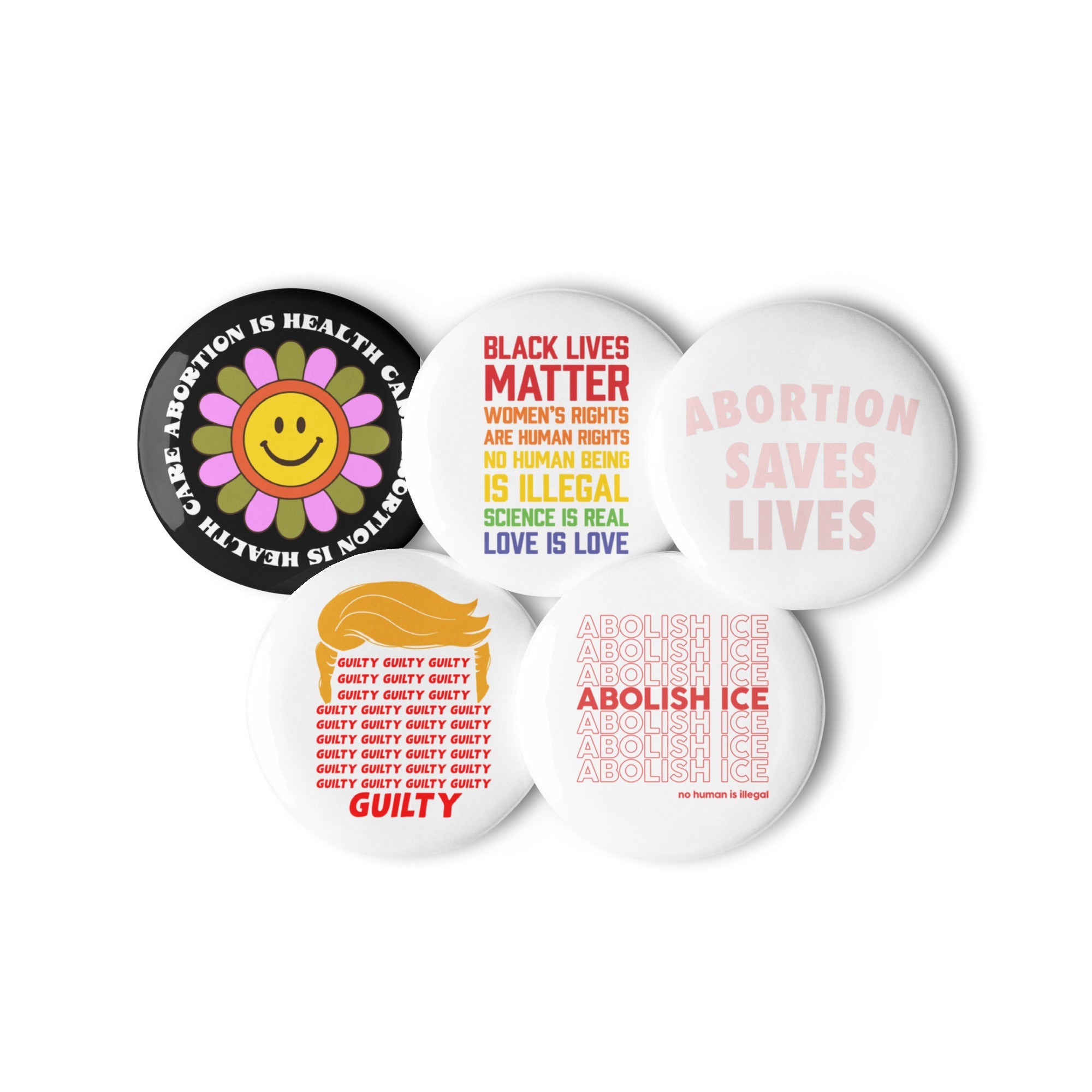 Progressive Political Statements Set of Pins
