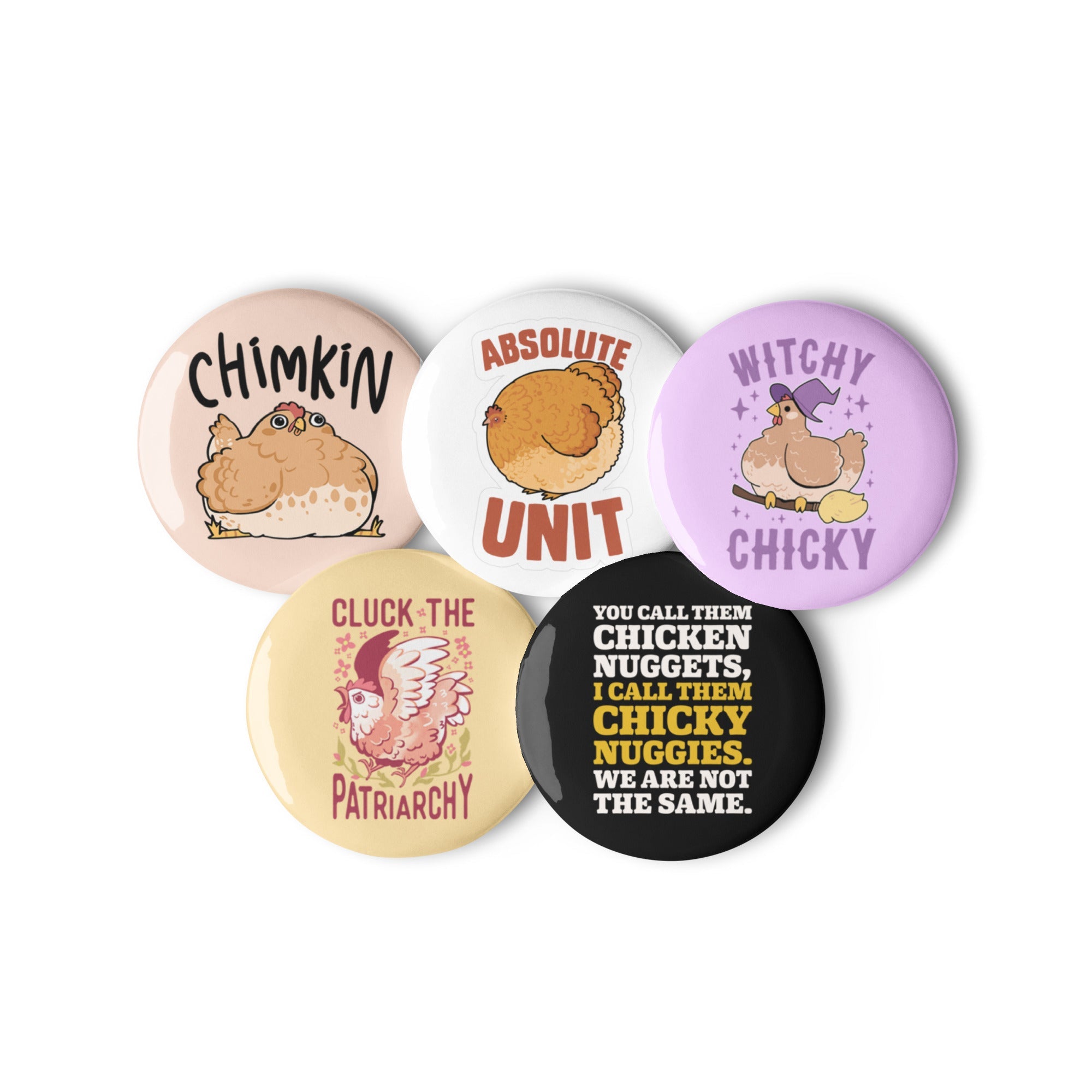 Chicken Puns, Chicken Nuggies Set of Pins