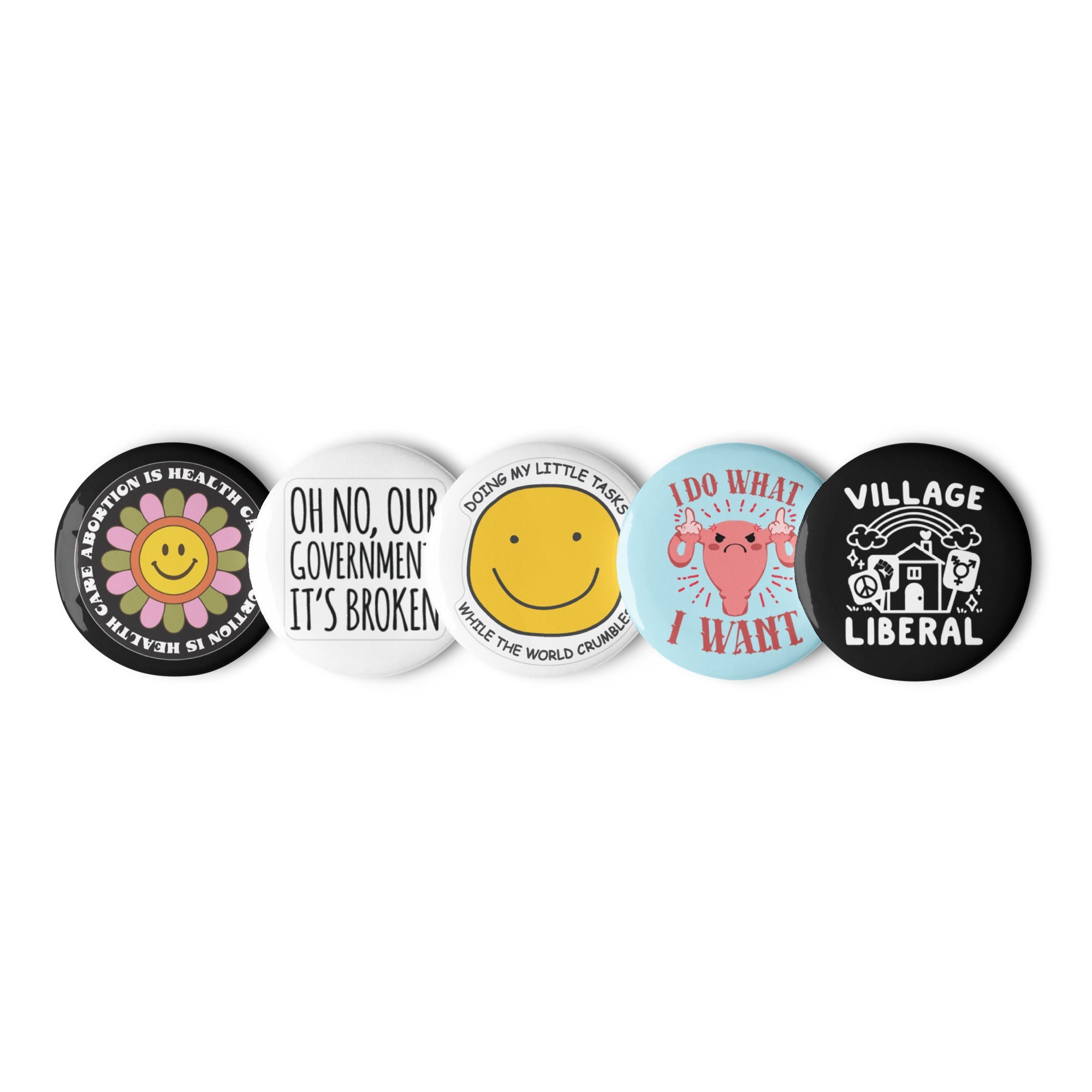 Women's Rights, Progressive Set of Pins