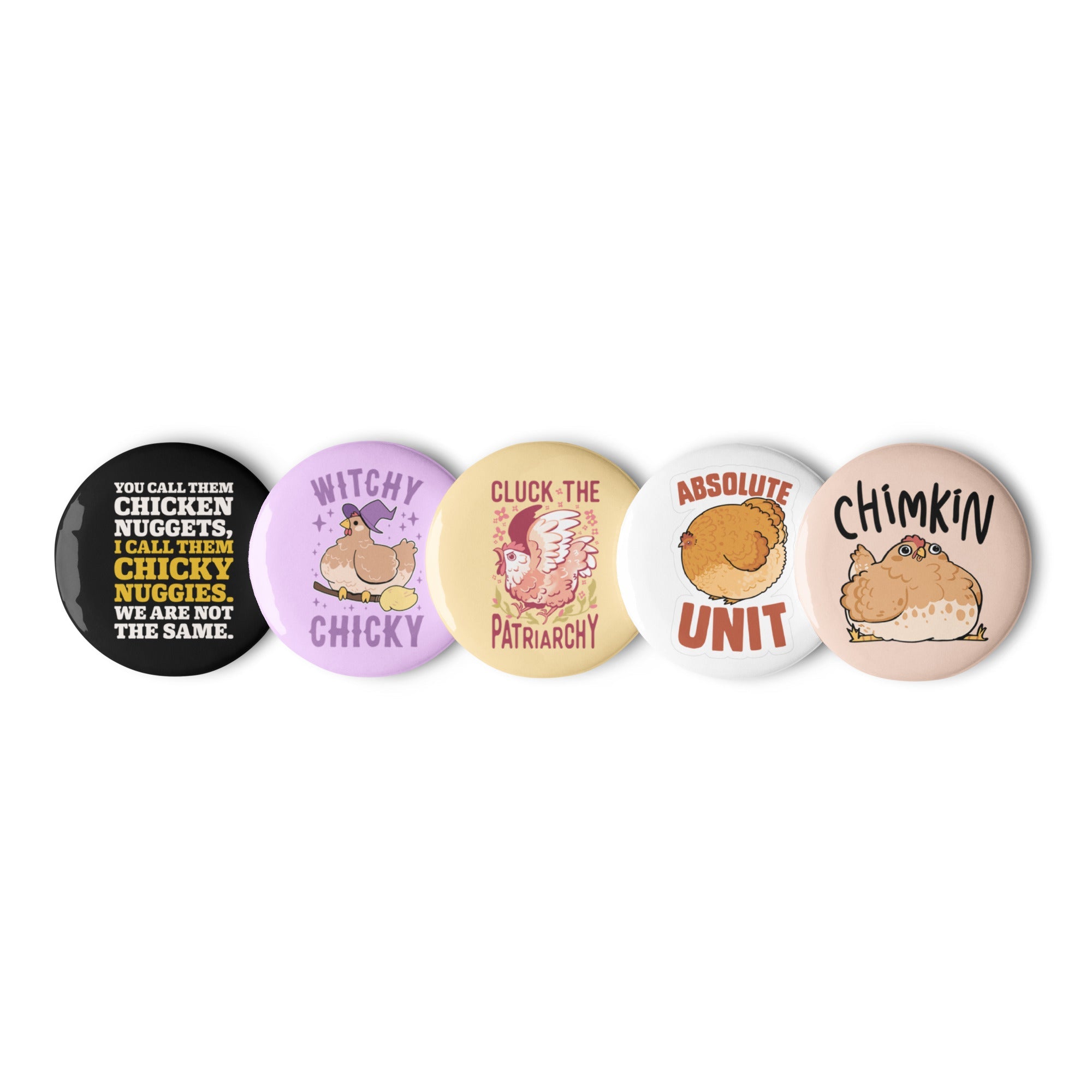 Chicken Puns, Chicken Nuggies Set of Pins