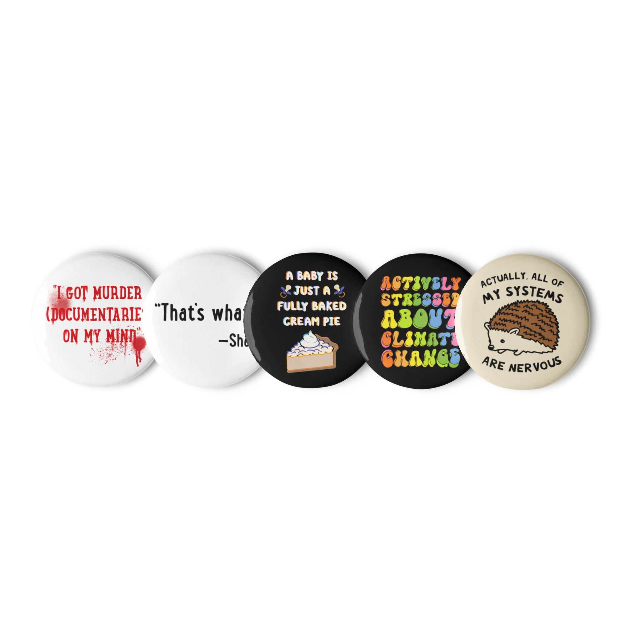 Funny Sarcastic Humor Set of Pins