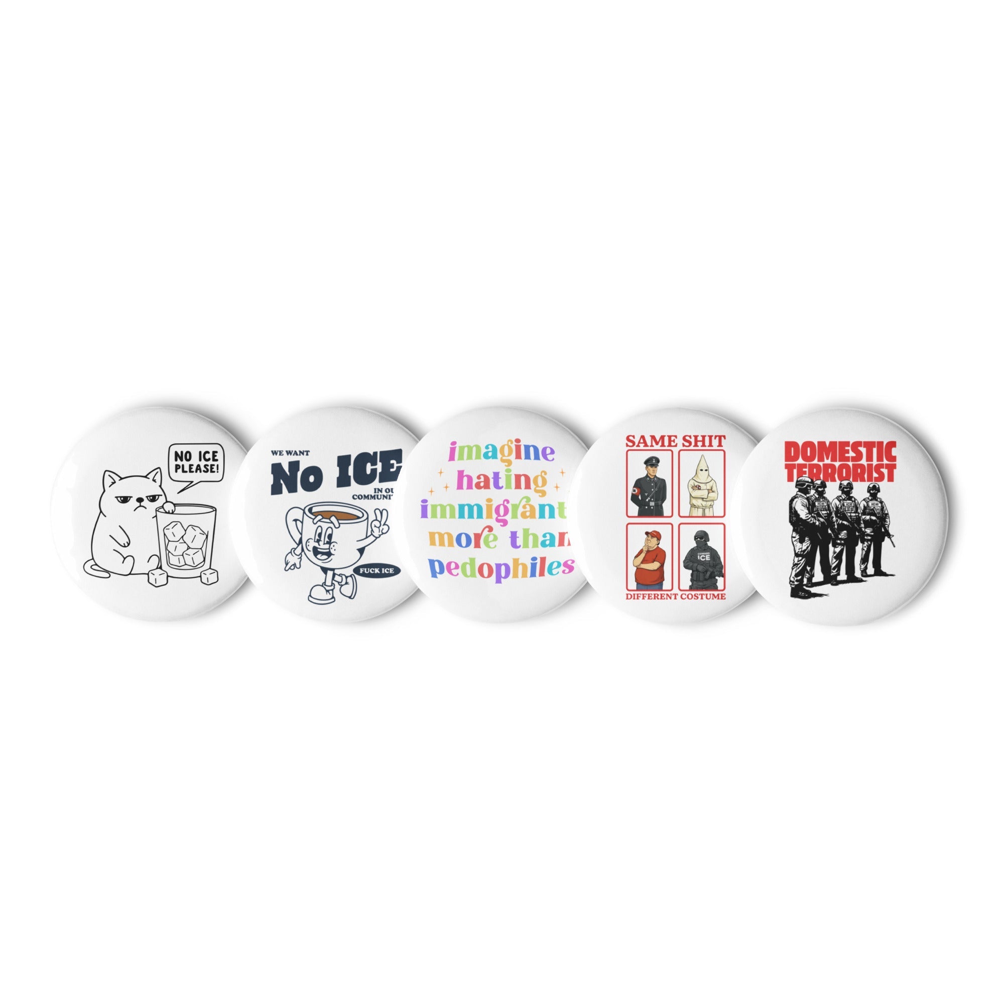 No ICE Set of Pins
