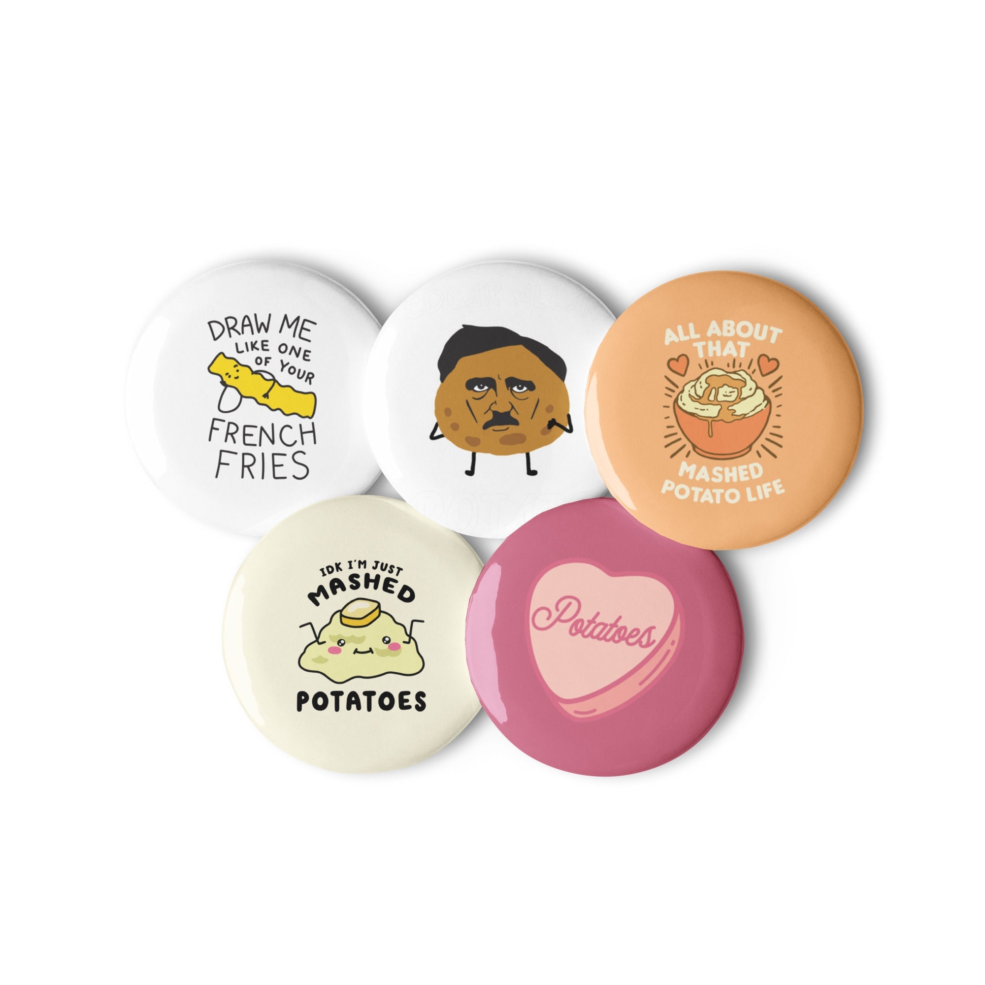 Silly Potato Lovers Unit! Set of Pins