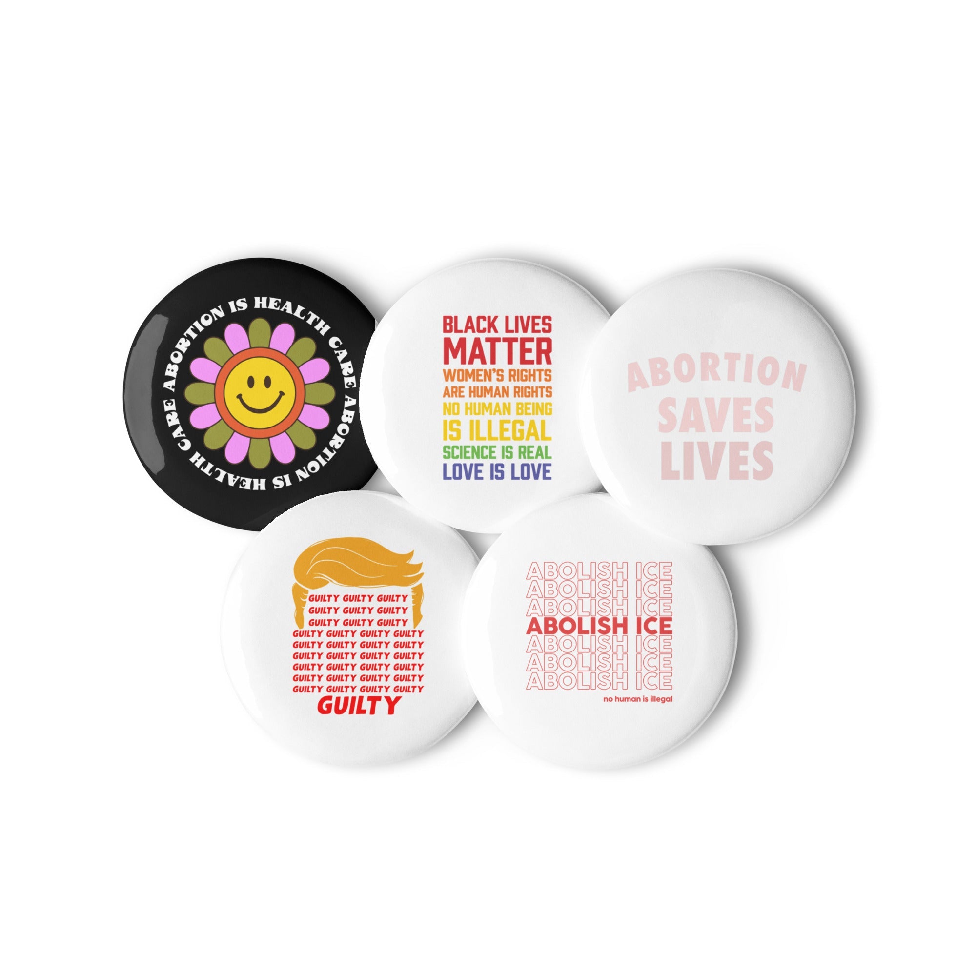 Progressive Political Statements Set of Pins
