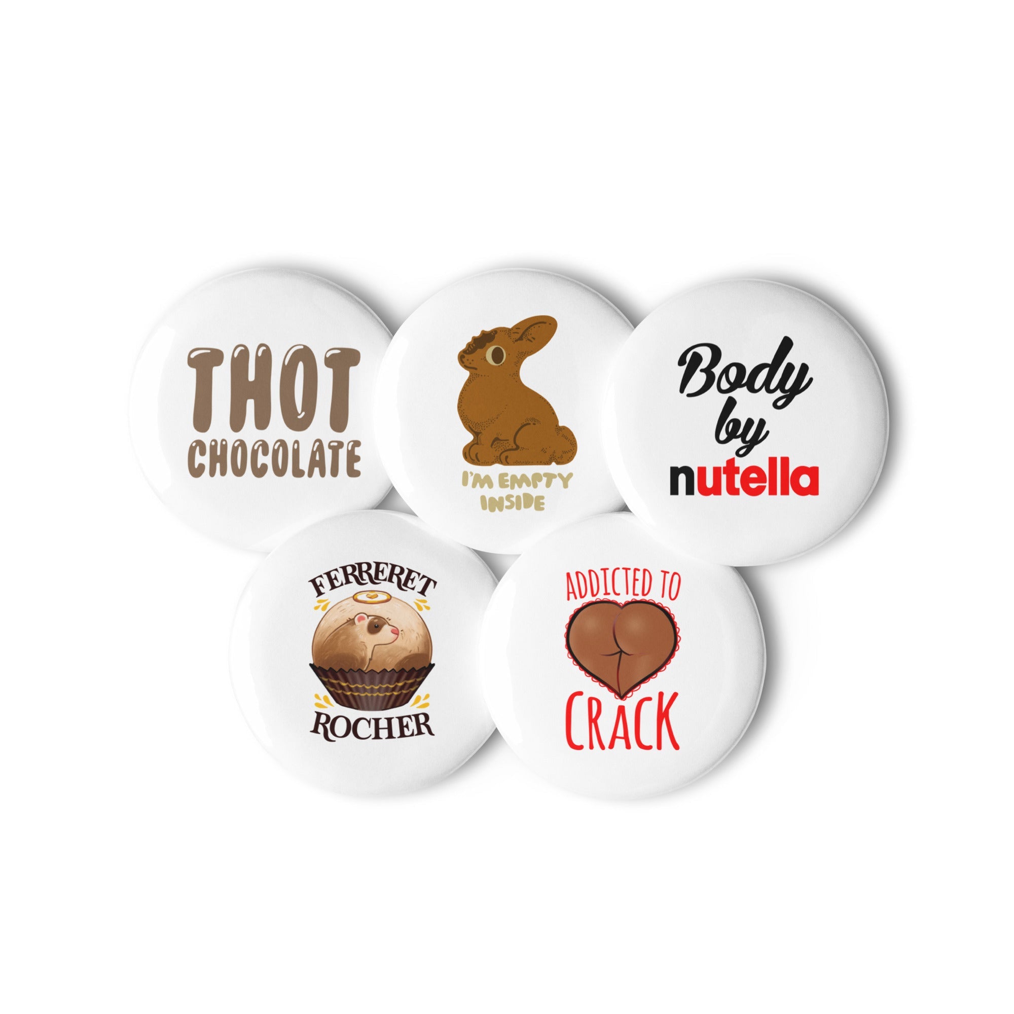 Chocolate Puns Set of Pins