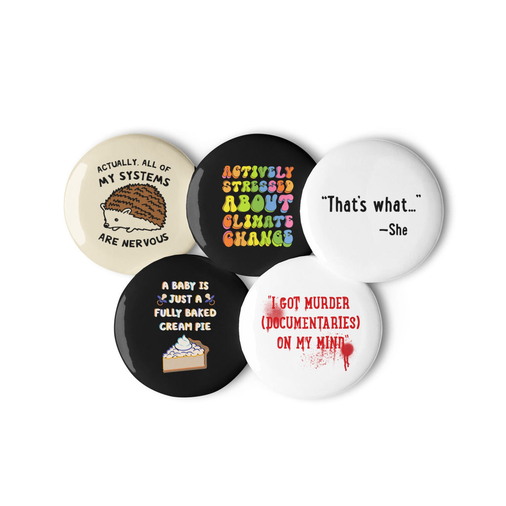 Funny Sarcastic Humor Set of Pins