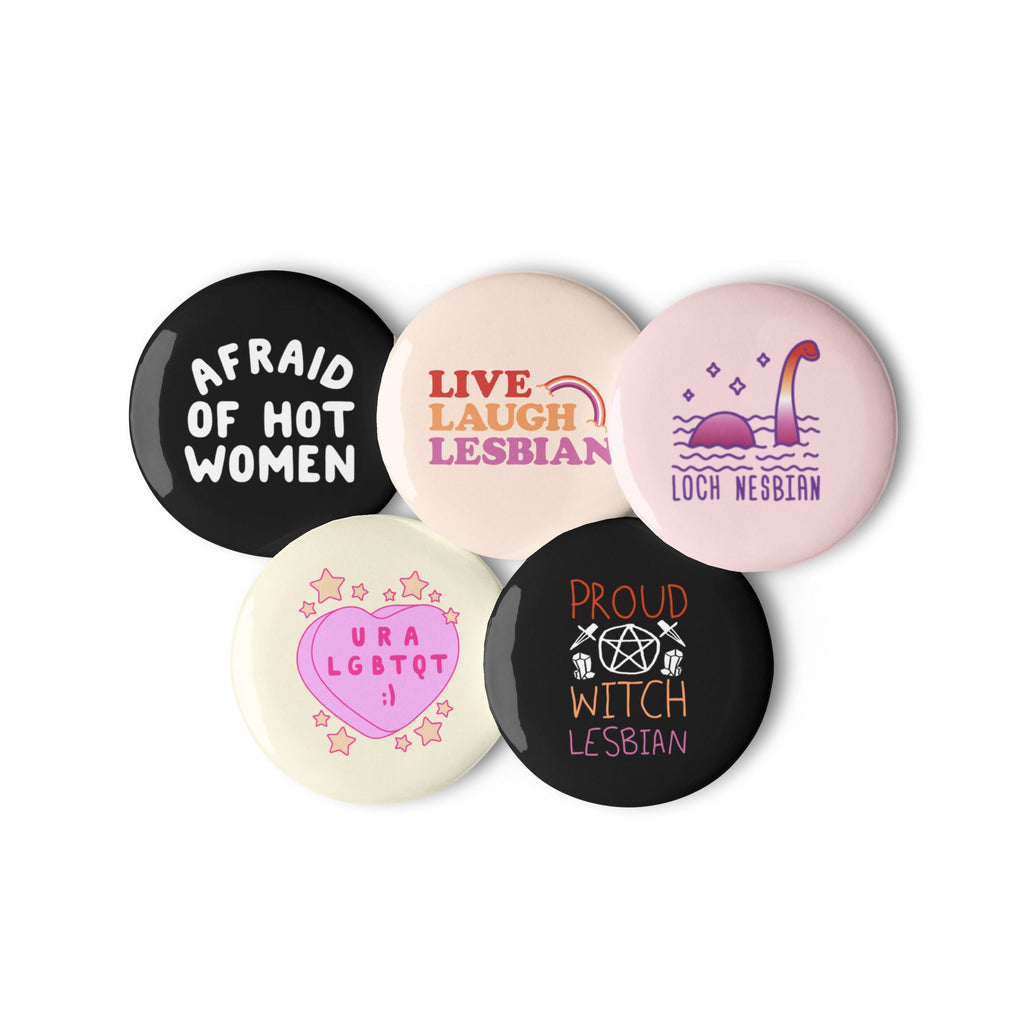Lesbian LGBTQ+ Pride Set of Pins