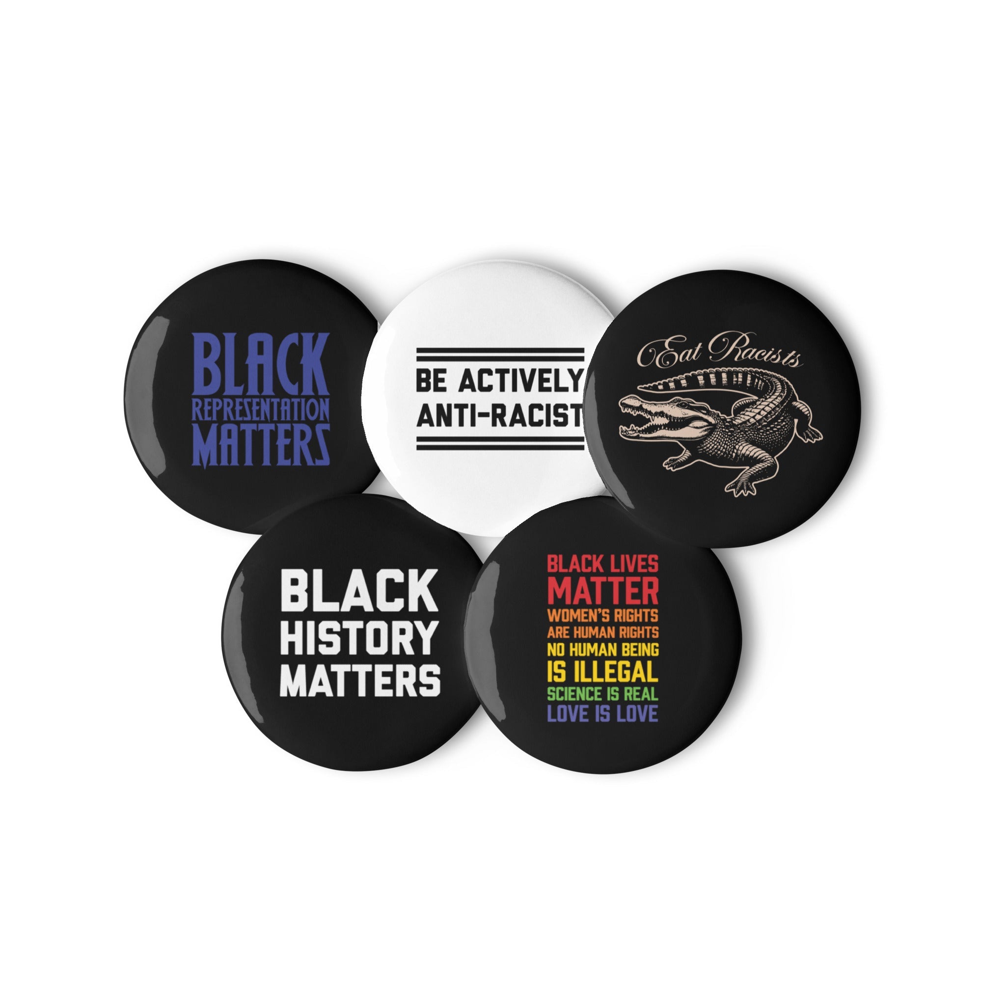 BLM Black Representation Anti-Racist Set of Pins