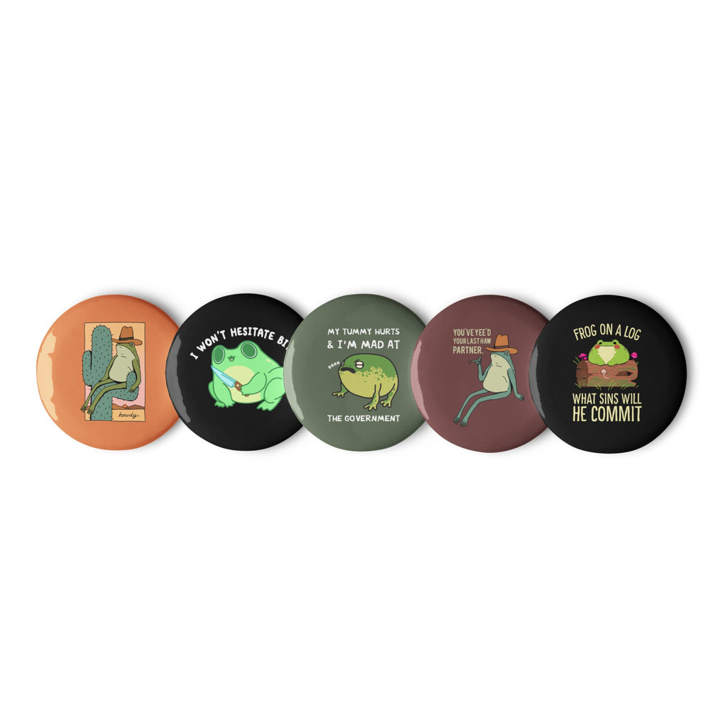 Silly Little Frogs Set of Pins