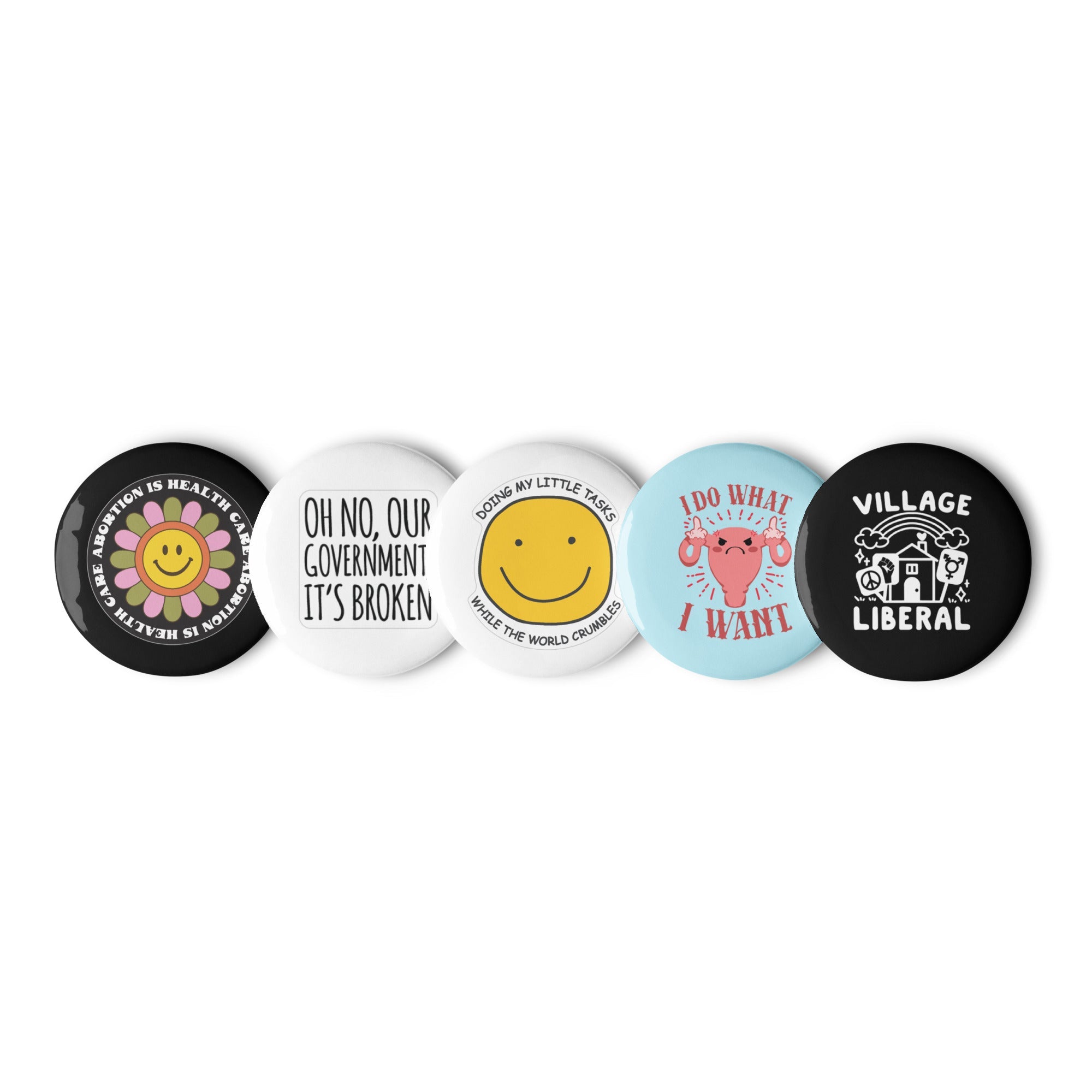 Women's Rights, Progressive Set of Pins