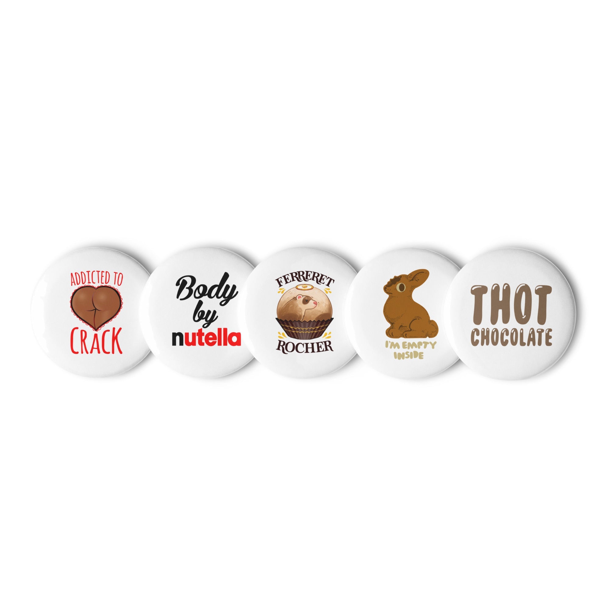 Chocolate Puns Set of Pins