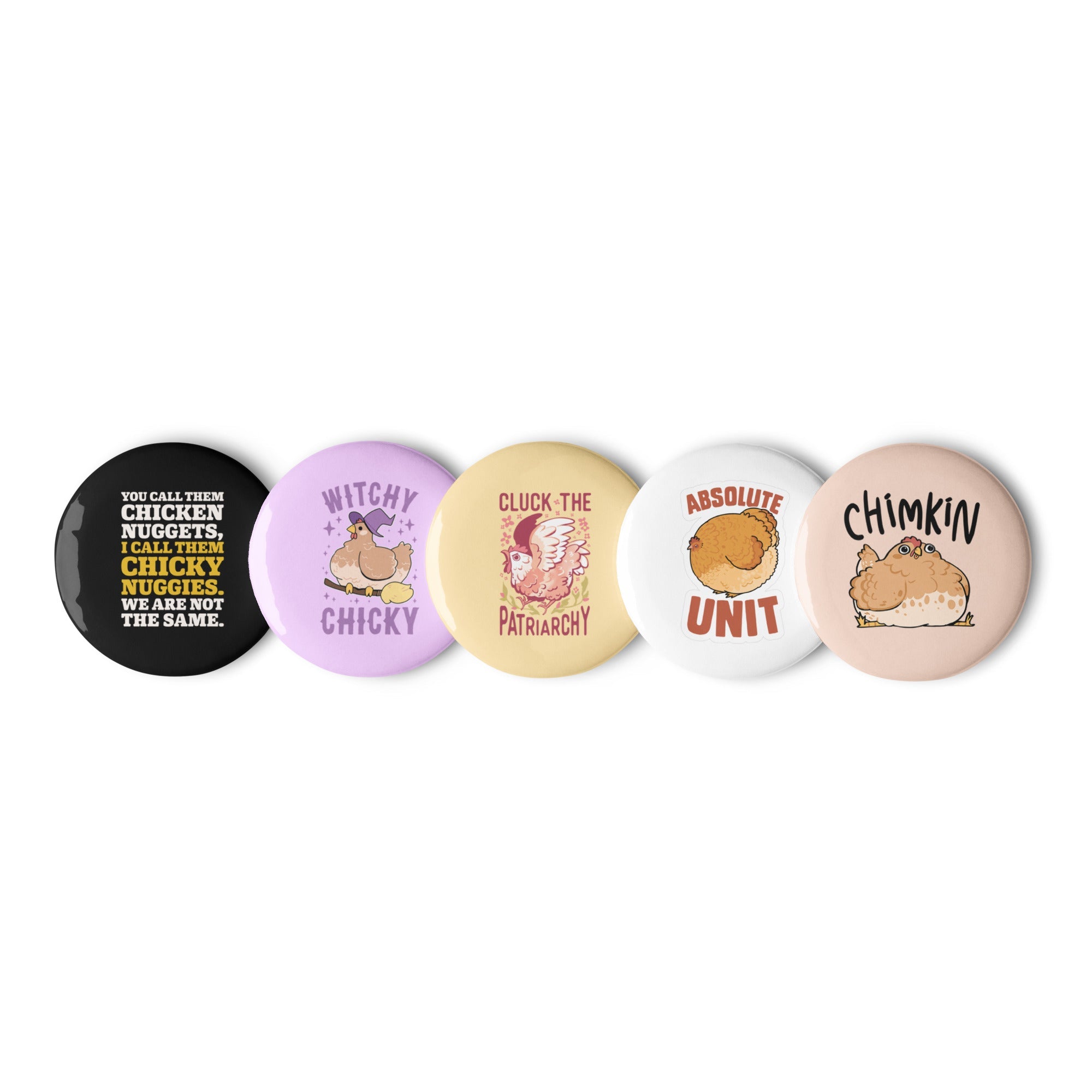 Chicken Puns, Chicken Nuggies Set of Pins