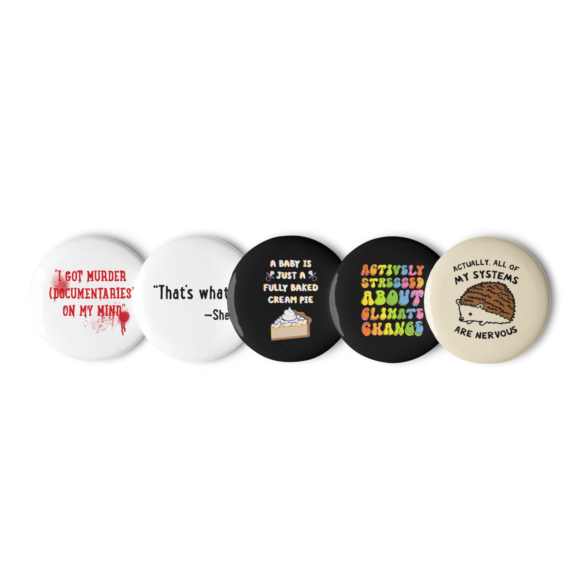 Funny Sarcastic Humor Set of Pins