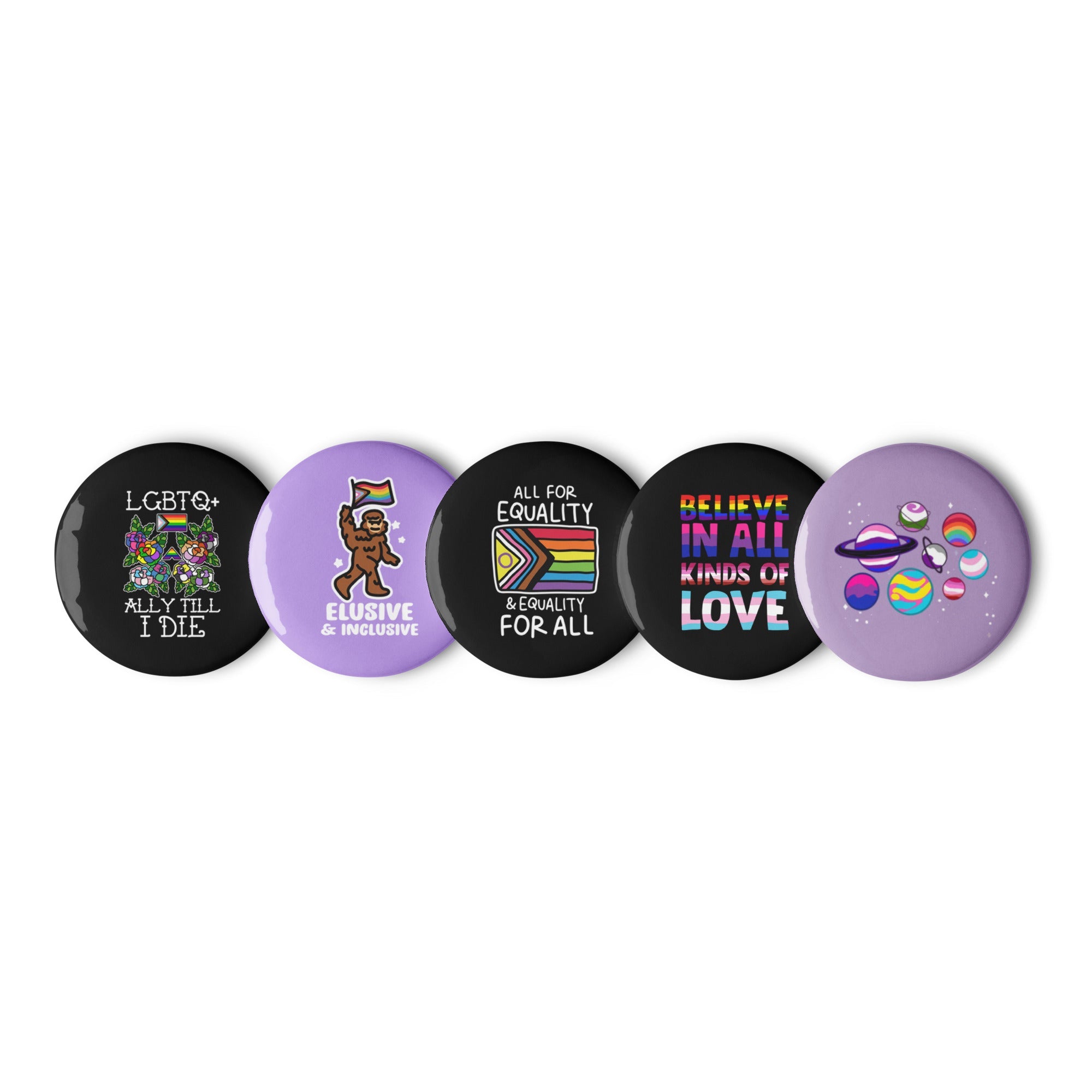 LGBTQ+ Ally Till I Die Set of Pins