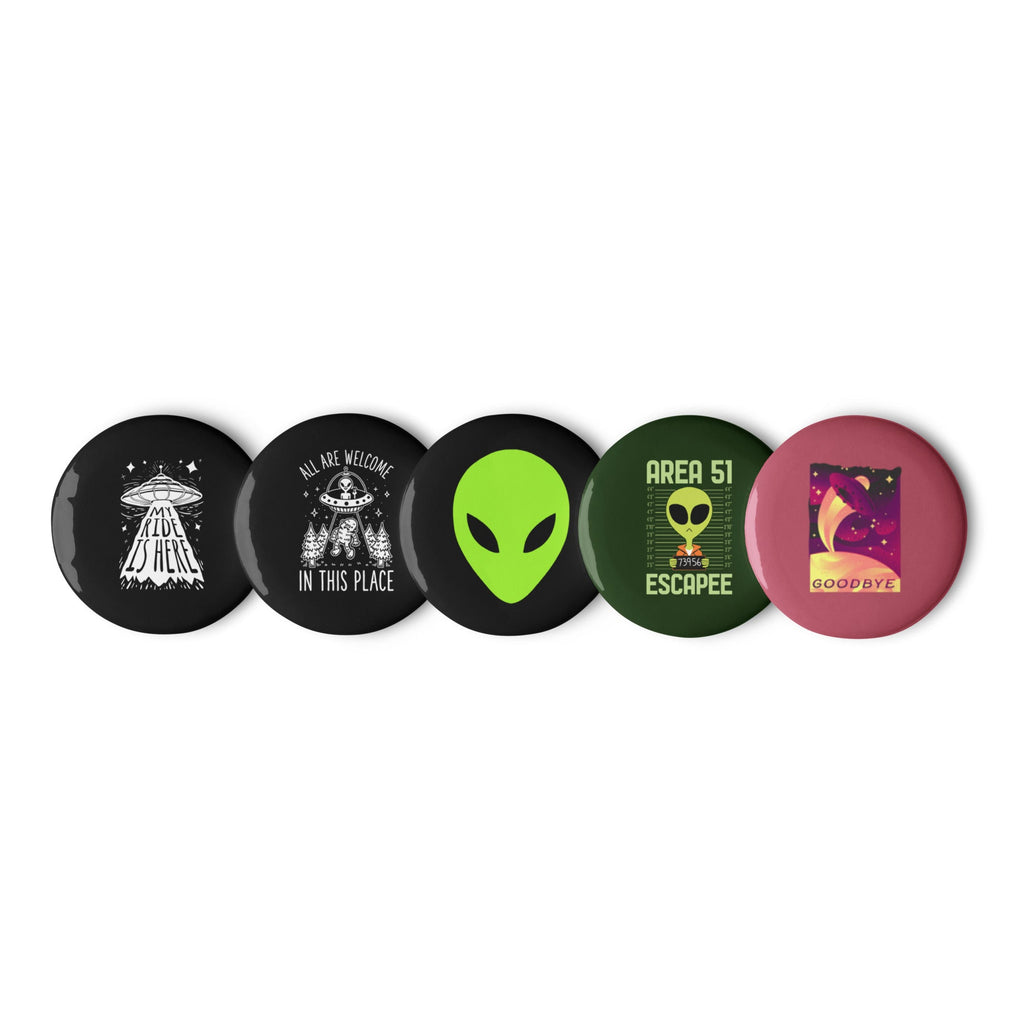 Alien UFO Escape Set of Pins
