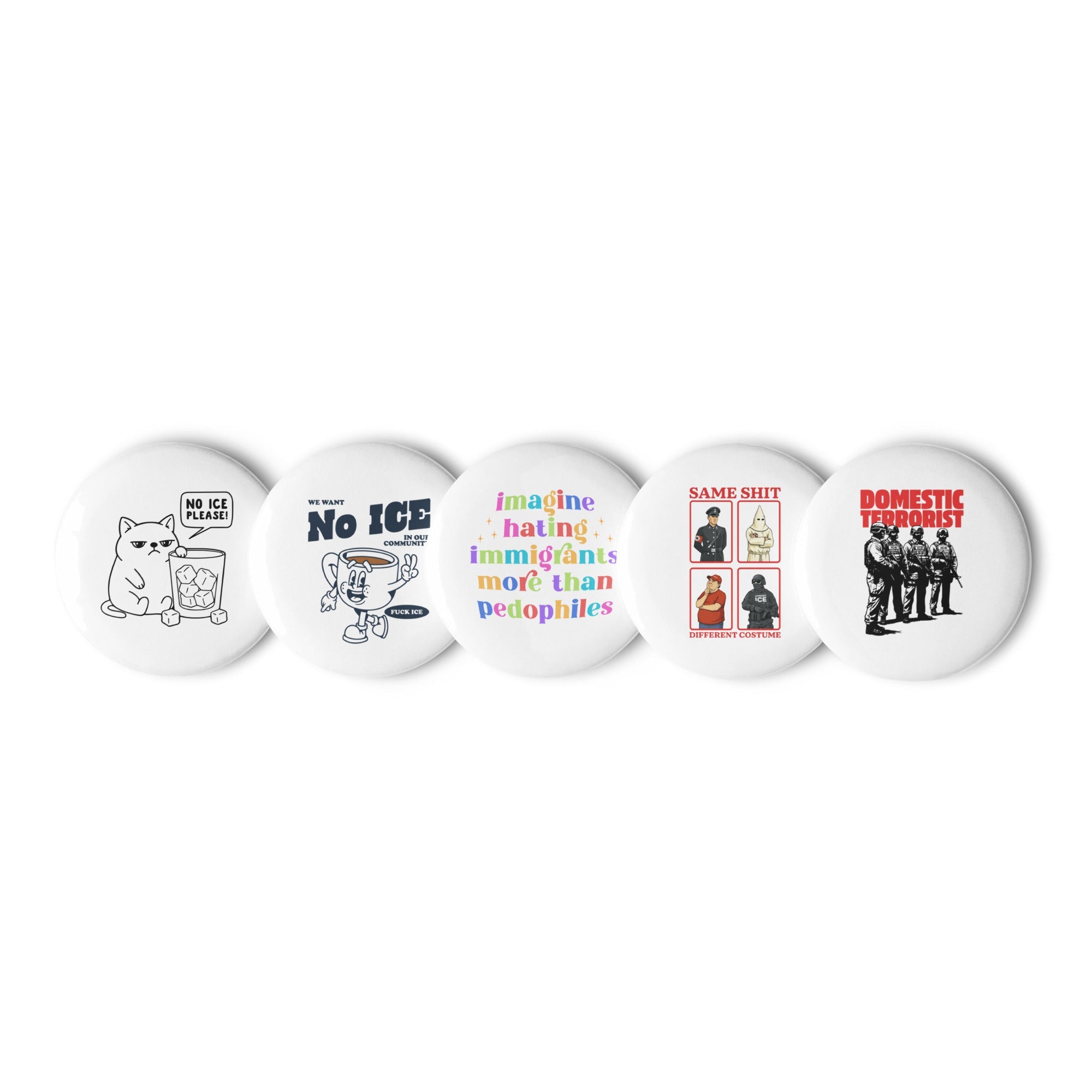 No ICE Set of Pins