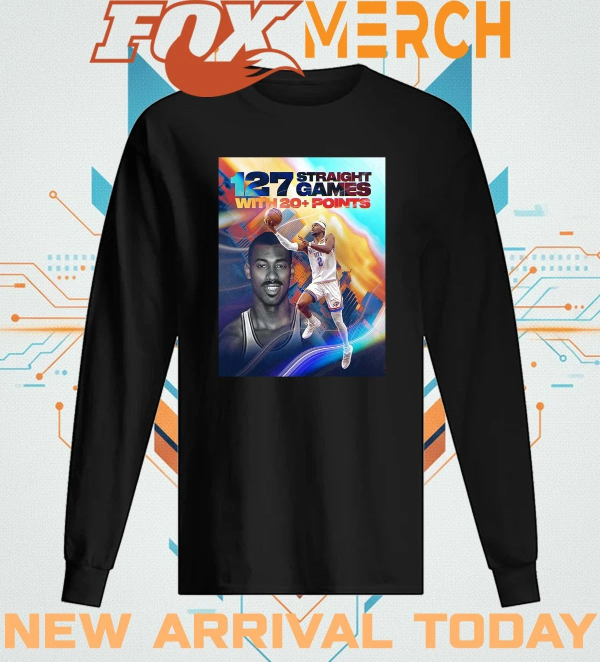 Shai Gilgeous Alexander OKC Thunder passes wilt for the longest 20+ points streak of all time t-shirt