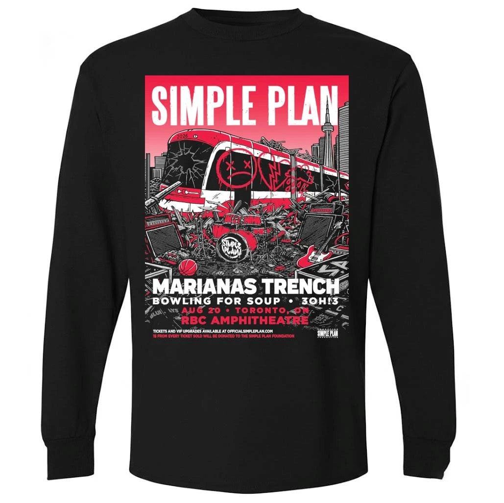 Simple Plan The Bigger Than You Think Tour 2026 Event Poster At RBC Amphitheatre On August 20 2026 Toronto ON Shirt