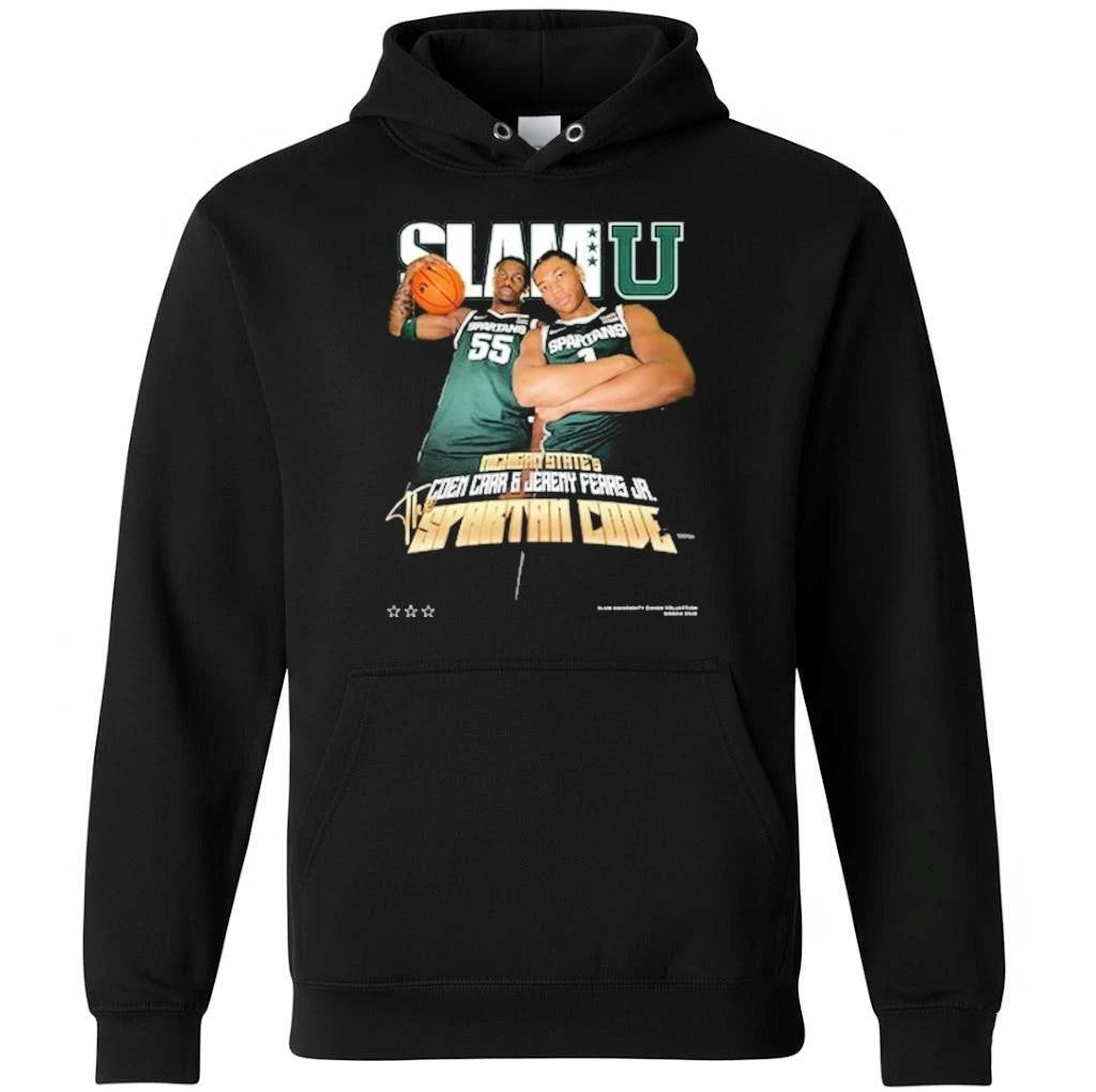 SLAMU Michigan State Spartans Coen Carr And Jeremy Fears Jr The Spartan Code Magazine Cover Shirt