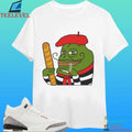 Smug French Pepe Baguette Kids Smoking Shirt