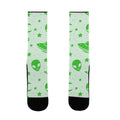 Aliens and UFO Cosmic Space Pattern Socks