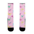 Cute Pastel Pixel Dinosaur Pattern Socks