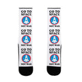 Go To Space Not War Socks