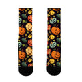 Happy Autumn Pumpkin Pattern Socks