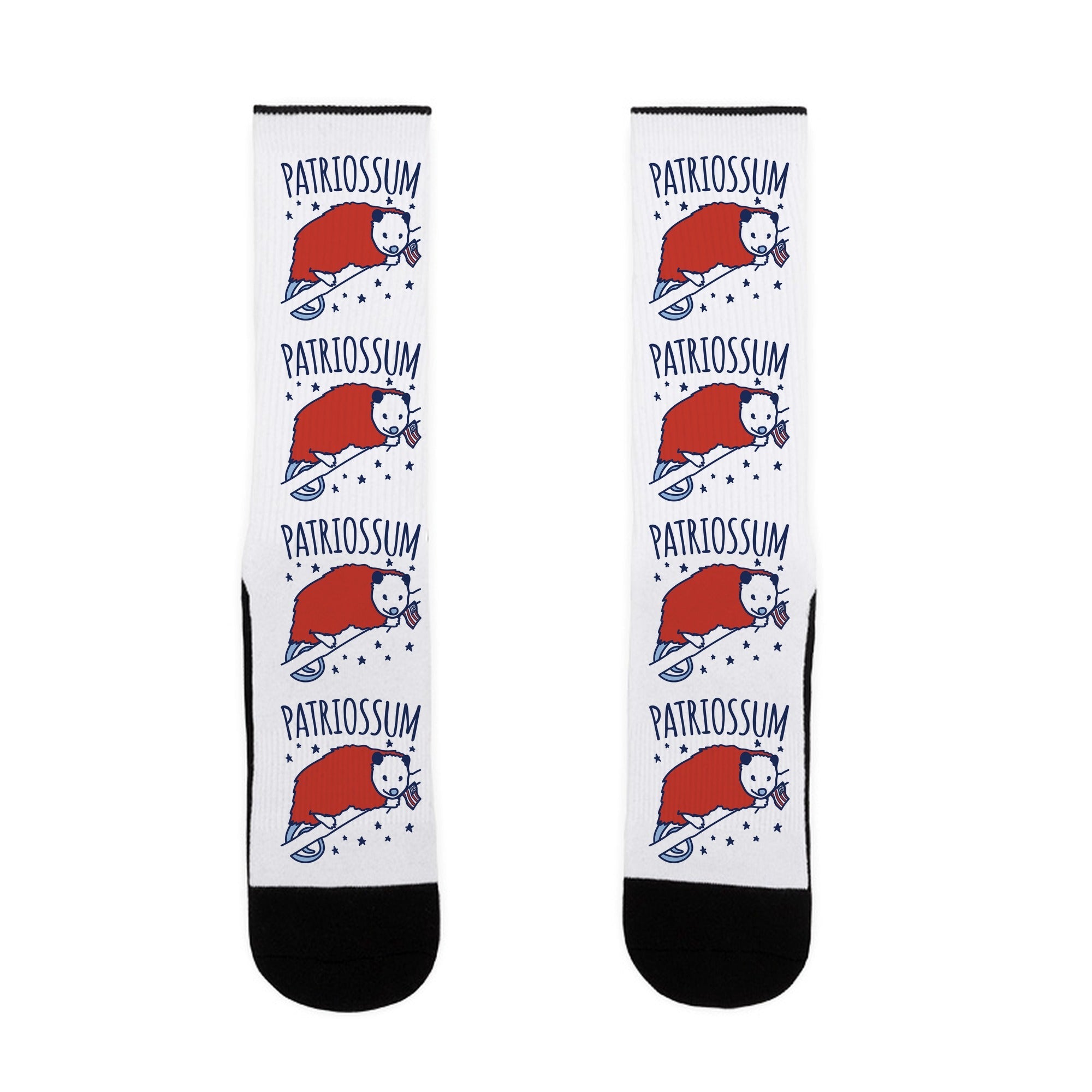 Patriossum Patriotic Opossum Parody Socks