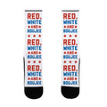 Red White And Boujee Socks