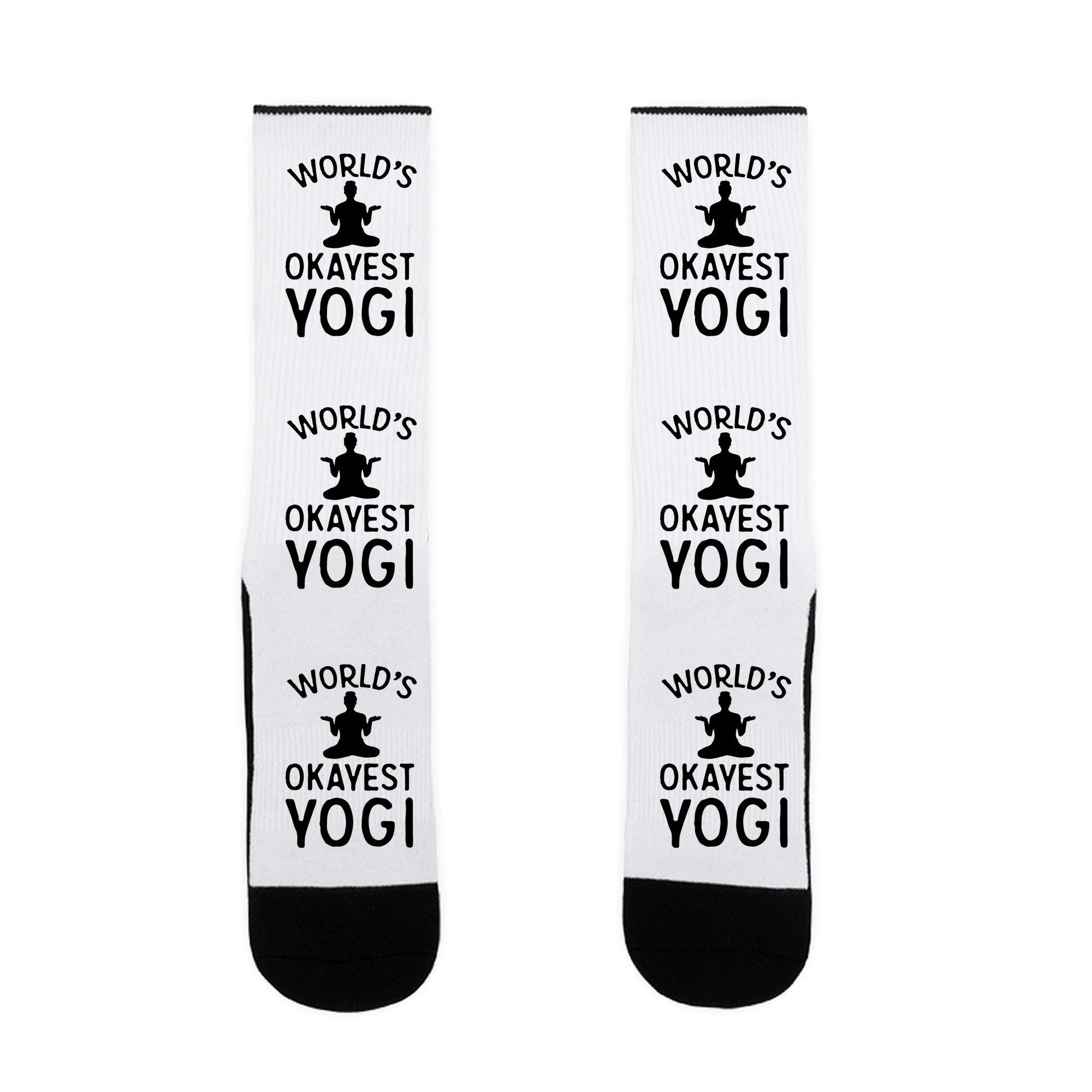 World's Okayest Yogi Socks
