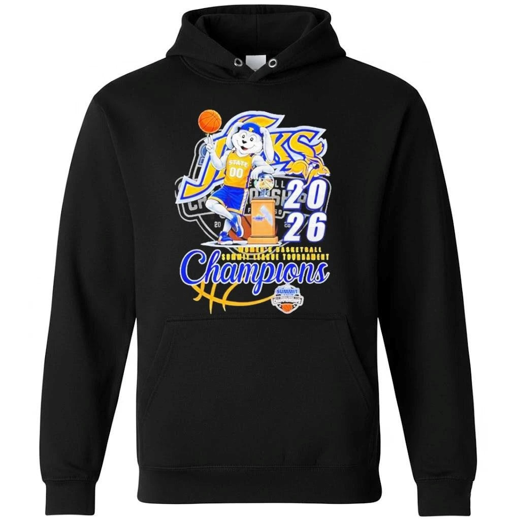 South Dakota State Jackrabbits 2026 Summit League Women’s Basketball Tournament Champions Mascot Shirt