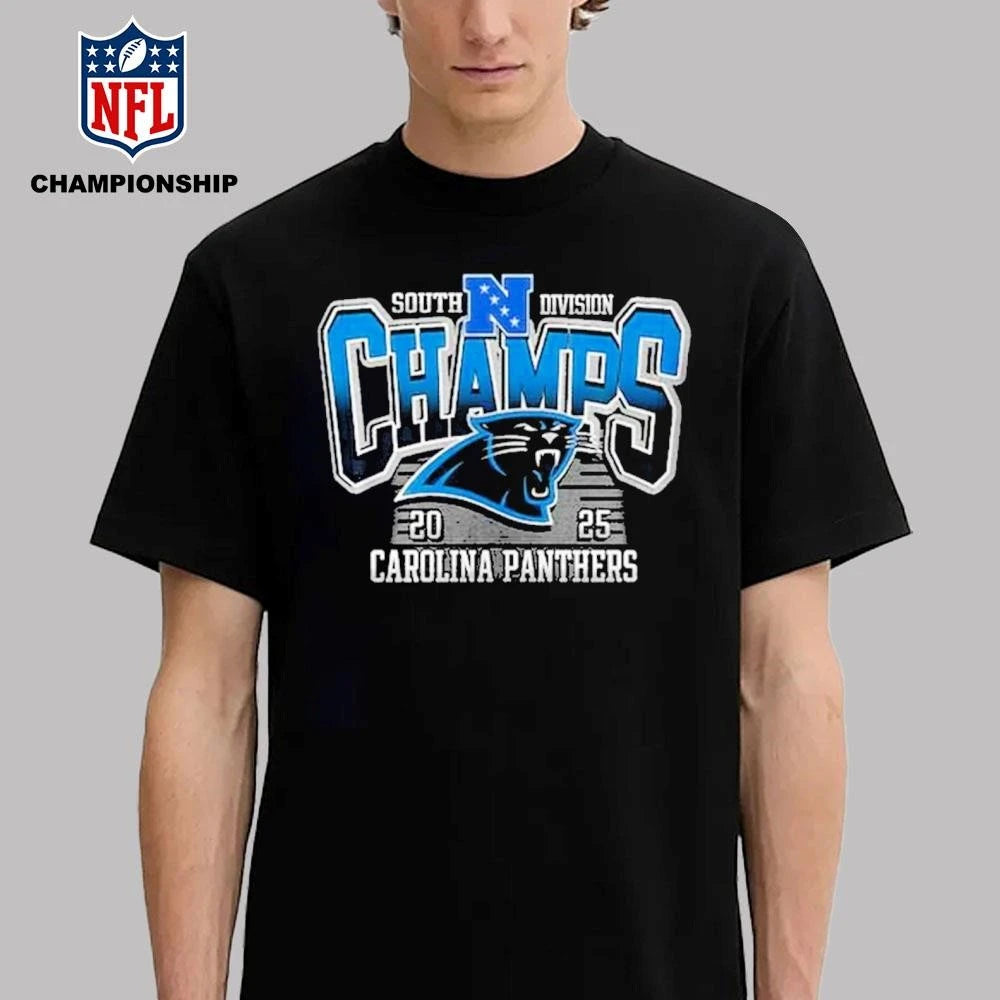 South Division Champs 2025 Carolina Panthers Logo Shirt