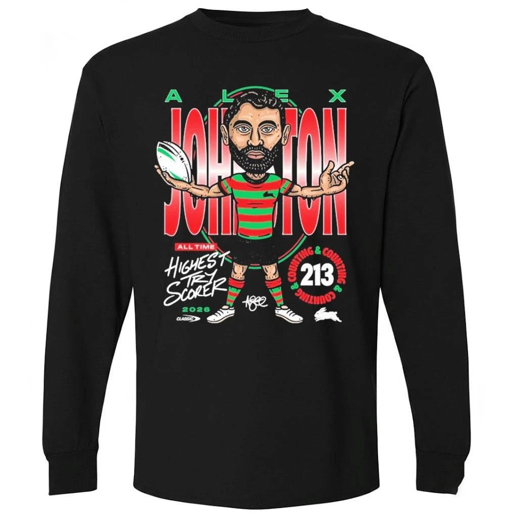 South Sydney Rabbitohs Alex Johnston Record Breaker Edition Shirt