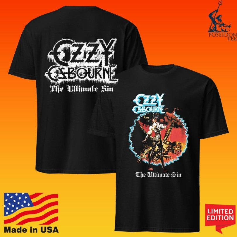 Southern Bootleg Front Ozzy Osbourne The Ultimate Sin T-shirt