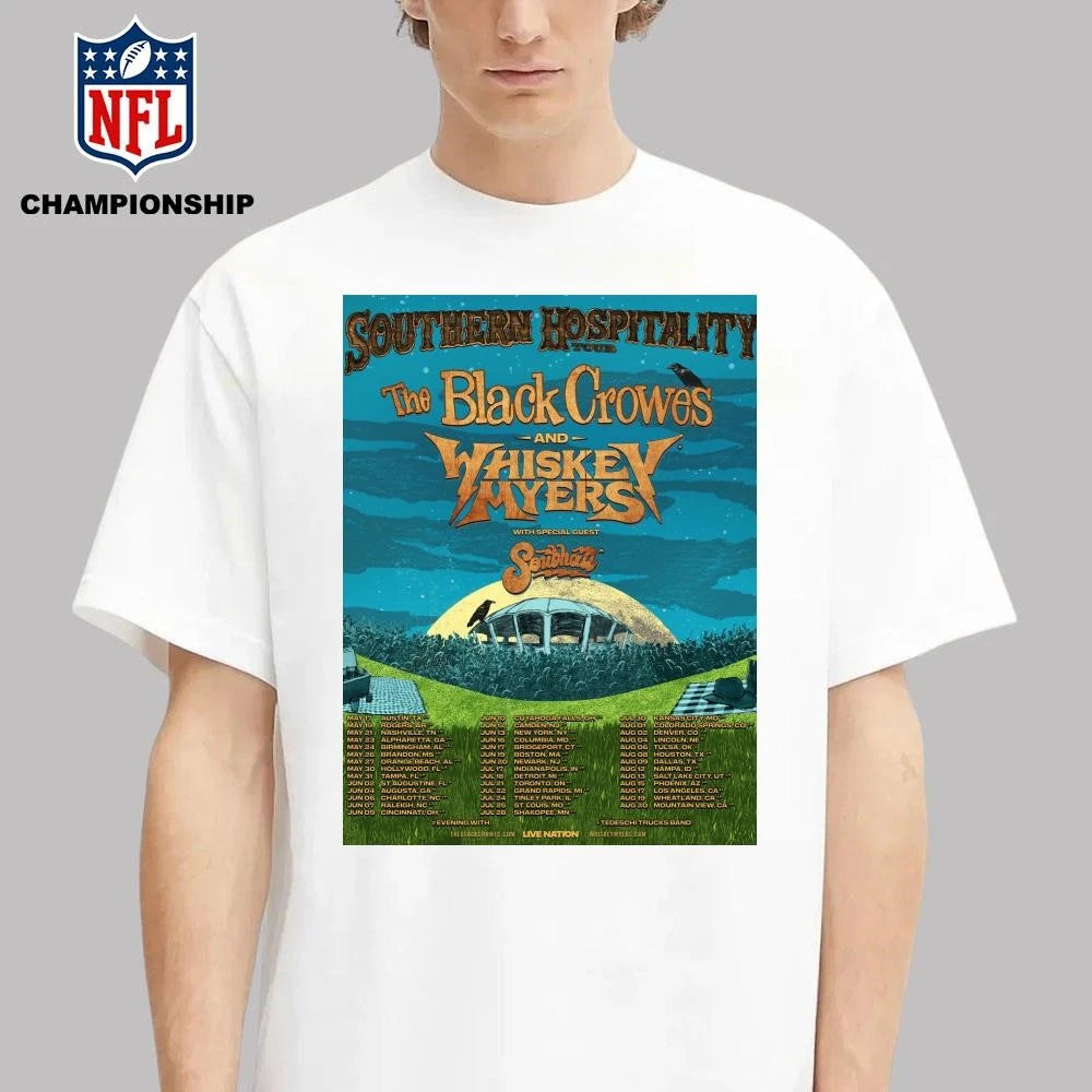 Southern Hospitality Tour The Black Crowes And Whiskey Myers 2026 Poster Shirt