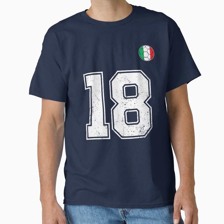 Italy Soccer Number 18 Vintage Sports Fan by RoyesButler
