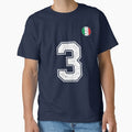 Italy Soccer Number 3 Vintage Sports Fan by RoyesButler