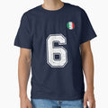 Italy Soccer Number 6 Vintage Sports Fan by RoyesButler