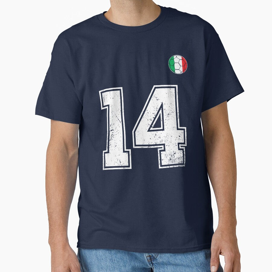 Italy Soccer Number 14 Vintage Sports Fan by RoyesButler