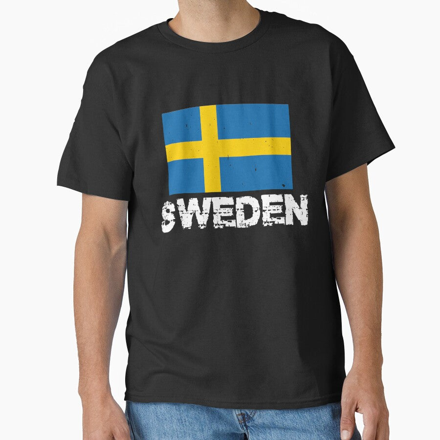 Sweden Flag T-Shirt for Men and Women by AllStarMerch
