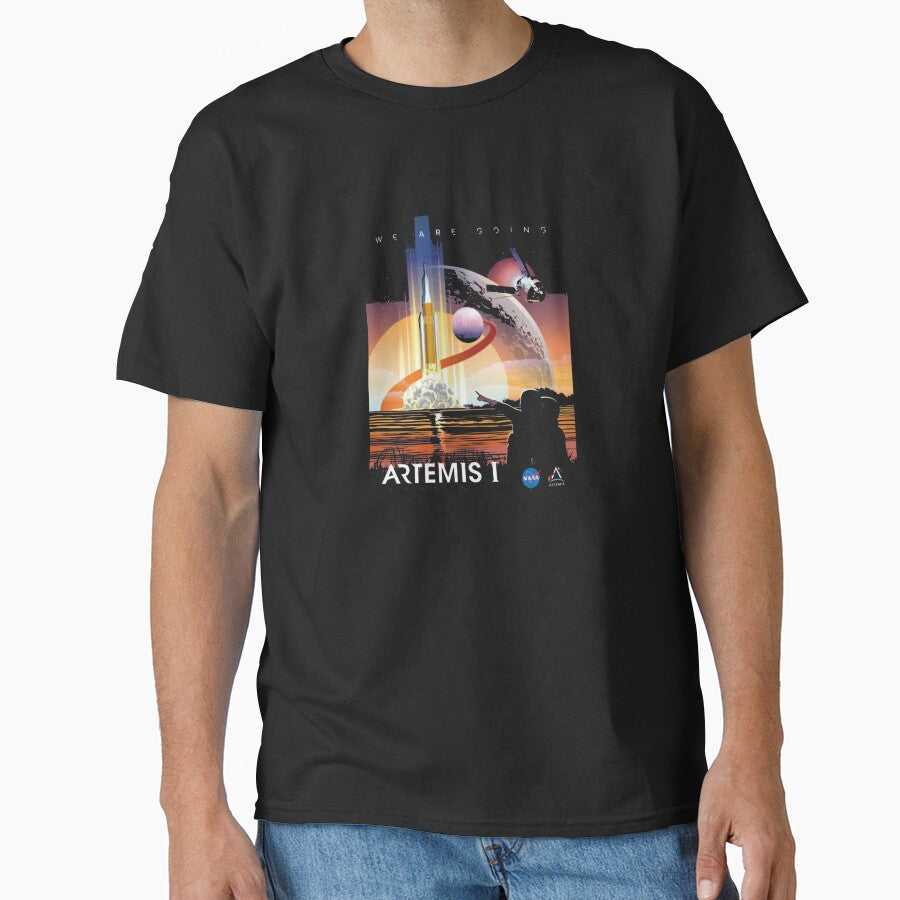 NASA Artemis I Retro Poster Shirt (Front) T-Shirt_34617816 by ZiraBooth