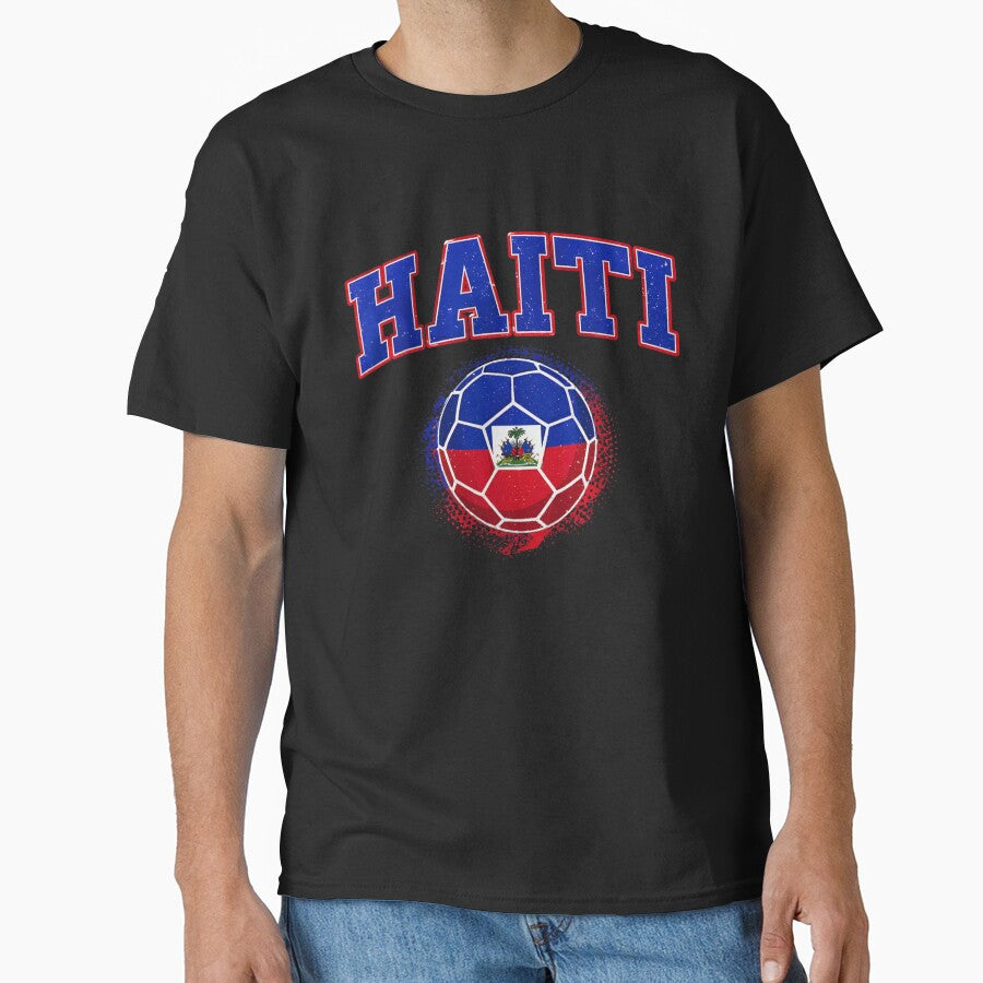 Haiti Soccer Football Team National Flag Spirit Distressed Sports Graphic Print by Capisedo