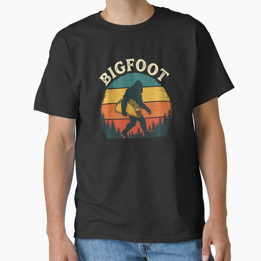 Bigfoot Taco Retro Sunset by irifine