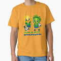 Brazil Kawaii Football Mascot Duo Cartoon by World-of-Magic