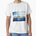 Flag of Argentina - Raindrops Metallic Metal Water Rain Car Bumper Flags Grunge by Dr-Pen