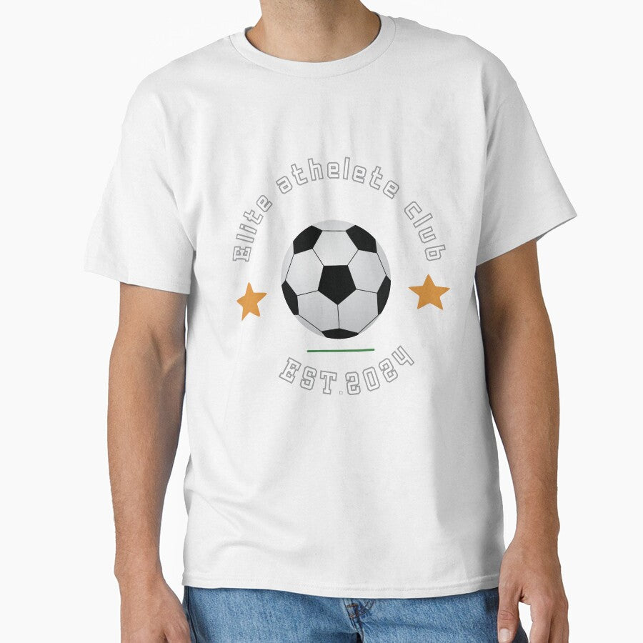 Elite Athlete Club Football Soccer Vintage Sports T-Shirt EST 2024 by jananinaveen