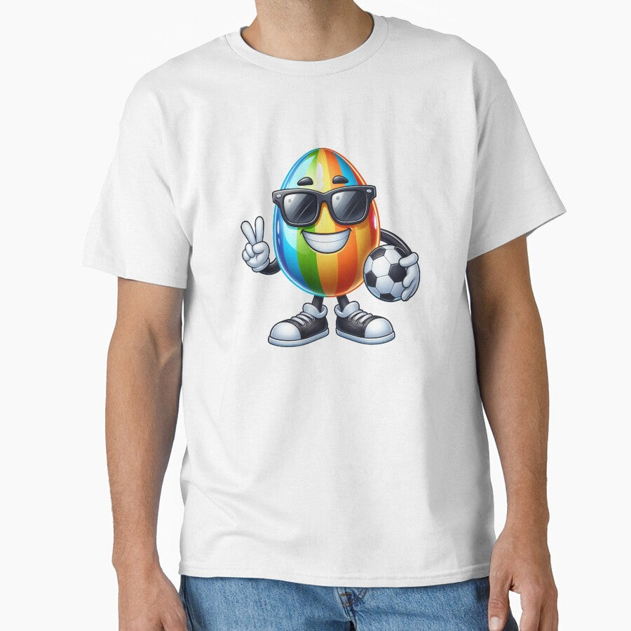 Rainbow Easter Egg Funny Soccer - Minimalist Animal Art by BeaverFriends